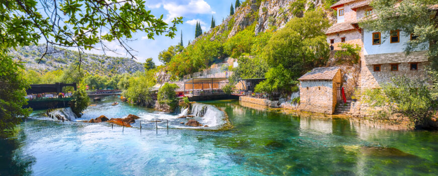 7 day Bosnia tour package group at Buna river springs