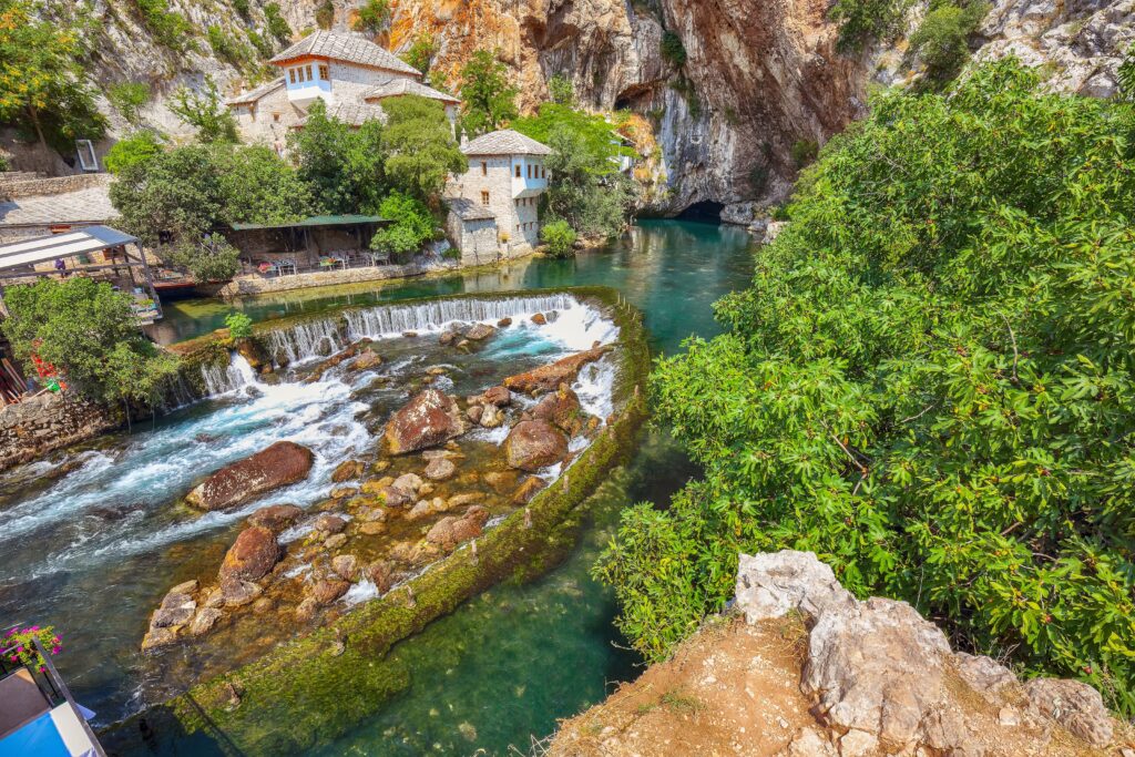 Old town and river in Herzegovina